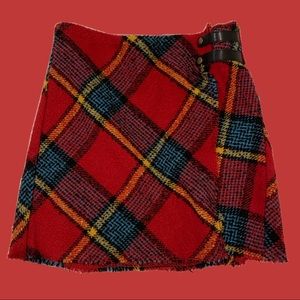 NWT urban outfitters red wool wrap skirt